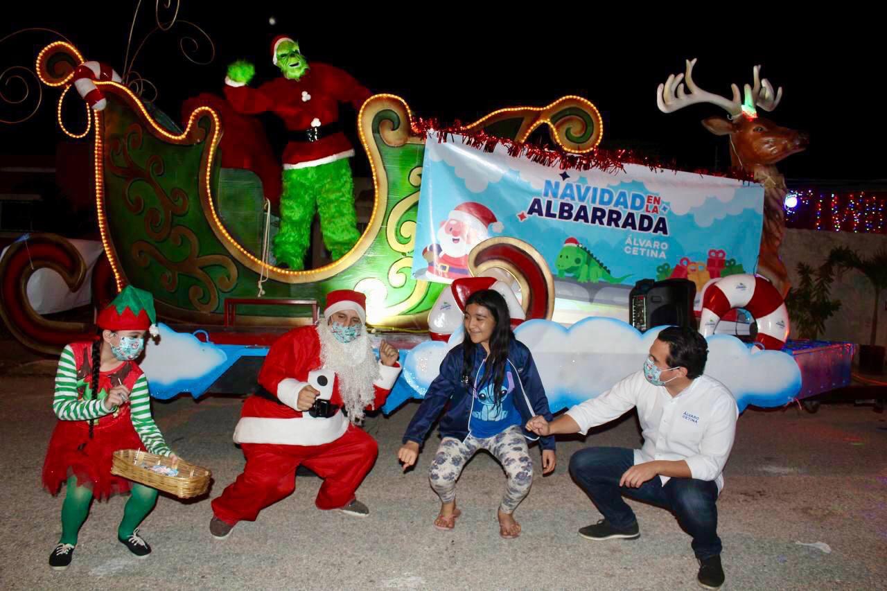 CON NAVIDAD EN LA ALBARRADA, EL REGIDOR ÁLVARO CETINA LLEVÓ ALEGRÍA A LAS Y LOS NIÑOS DE MÉRIDA.