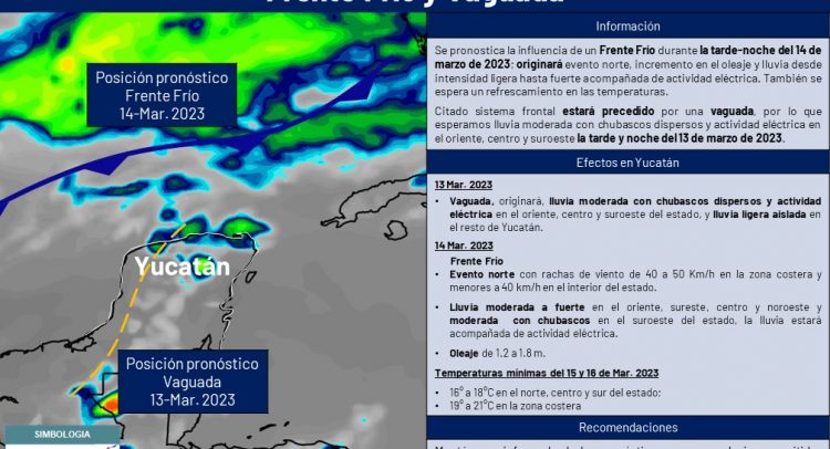 Se acerca el frente frio numero 39 con lluvias intensas.