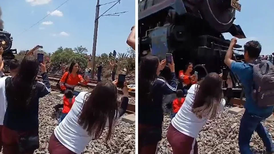 Video: Selfie termina en tragedia: Muere mujer golpeada por locomotora ‘Emperatriz’ en Hidalgo